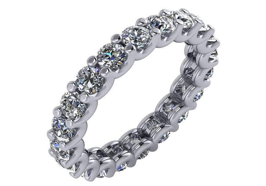 Appraisal: ct Diamond Eternity Band carat total weight Round Brilliant Cut