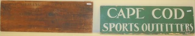 Appraisal: TWO WOODEN SIGNS TO INCLUDE TH CENTURY SIGNADVERTISING HORSE AND