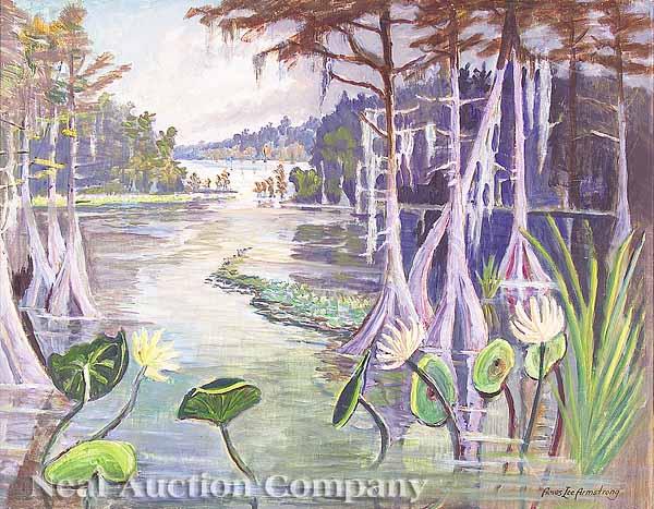 Appraisal: Amos Lee Armstrong American Louisiana - Louisiana Bayou oil on