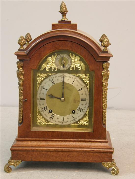 Appraisal: th Century mahogany and gilt metal mantel clock the twin