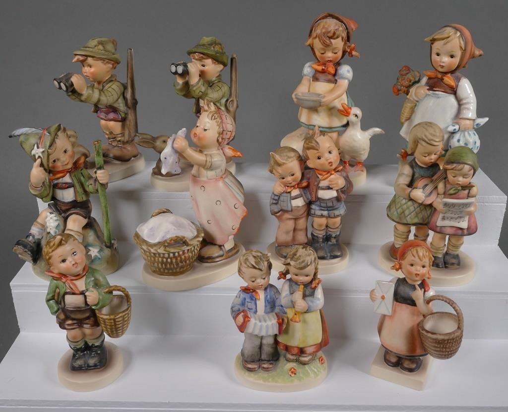 Appraisal: Collection of Hummel figurines TMK- Hummels included Good Hunting old