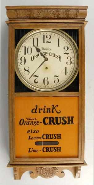 Appraisal: Ward's Orange Crush Regulator Clock Description Keeps good time General