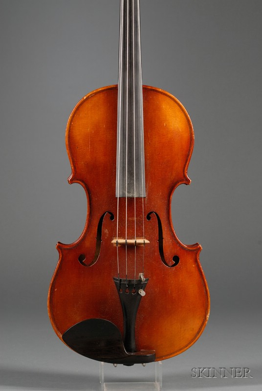 Appraisal: American Violin A B Blodgett Lowell labeled AB BLODGETT MAKER