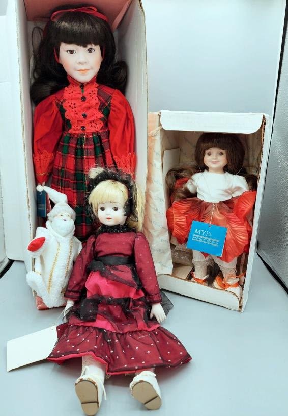 Appraisal: Porcelain Dolls includes an American Heritage Doll that is musical