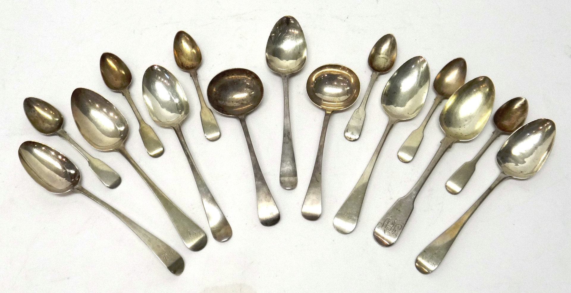 Appraisal: Silver table flatware comprising a pair of Old English pattern