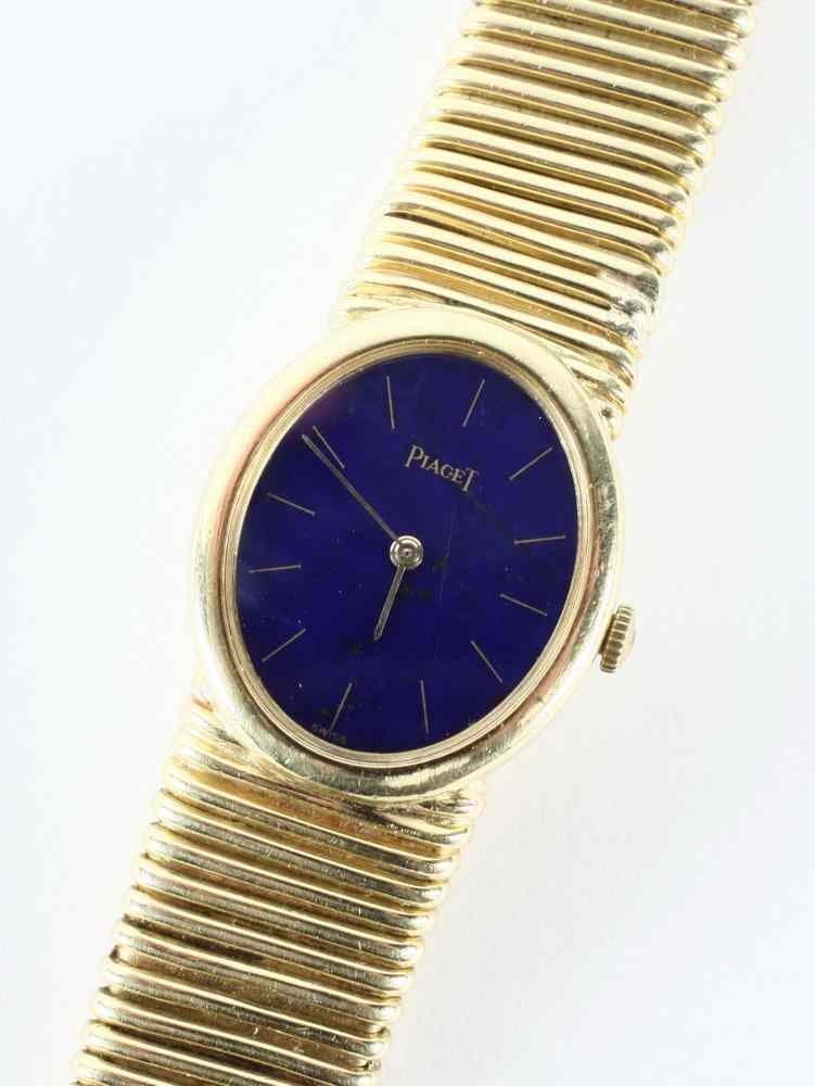 Appraisal: LADY'S WATCH - K yellow gold Piaget wristwatch with oval