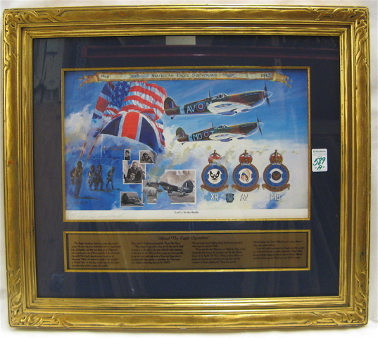 Appraisal: A LIMITED EDITION COLOR PRINT commemorating the American Eagle Squadrons