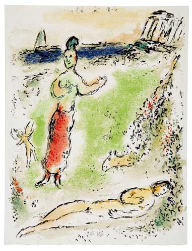 Appraisal: MARC CHAGALL Ath na endort Ulysse Color lithograph x mm