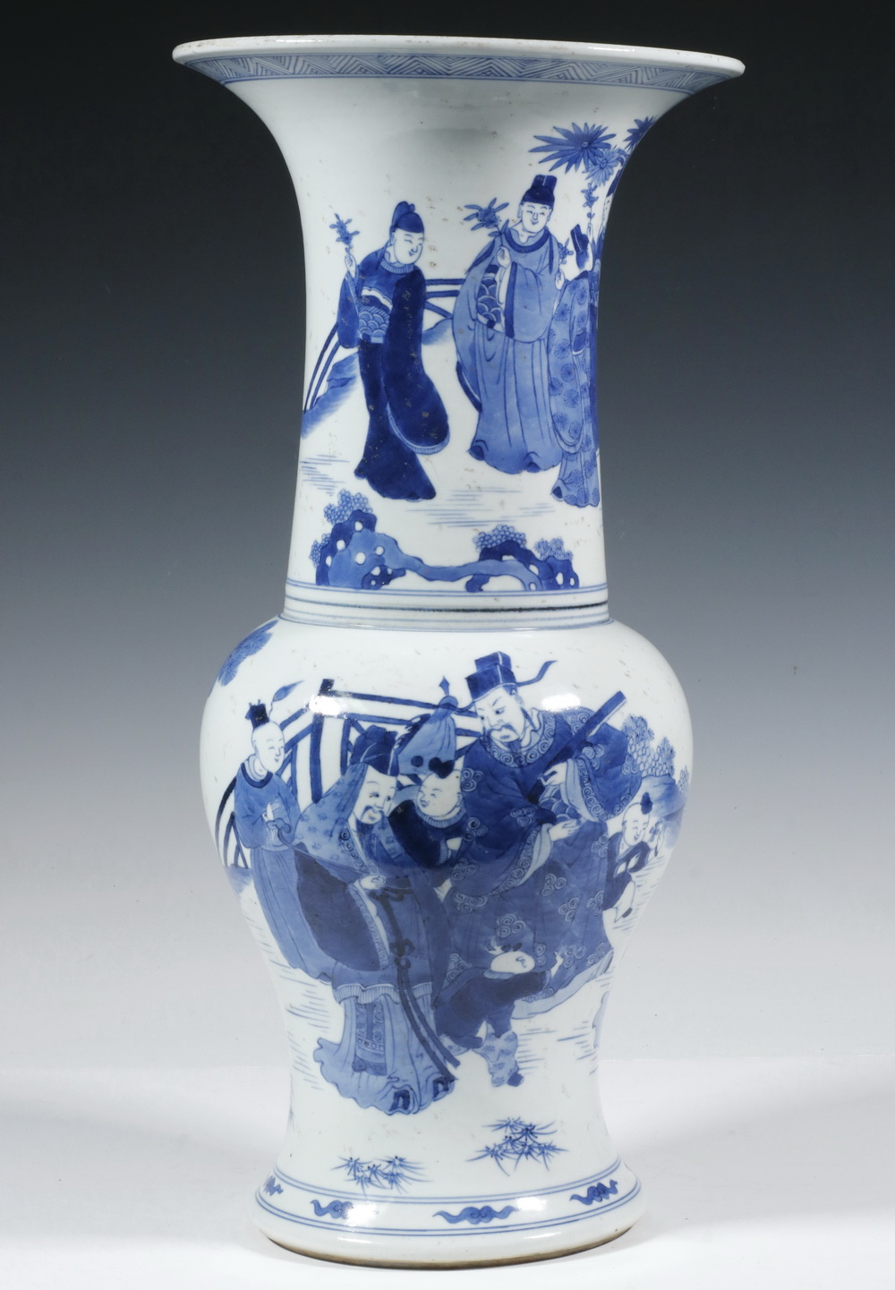 Appraisal: CHINESE BLUE AND WHITE PHOENIX TAIL VASE Chinese Blue and