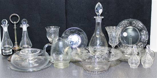 Appraisal: Sale Lot A Collection of Glass Serving Articles comprising plates