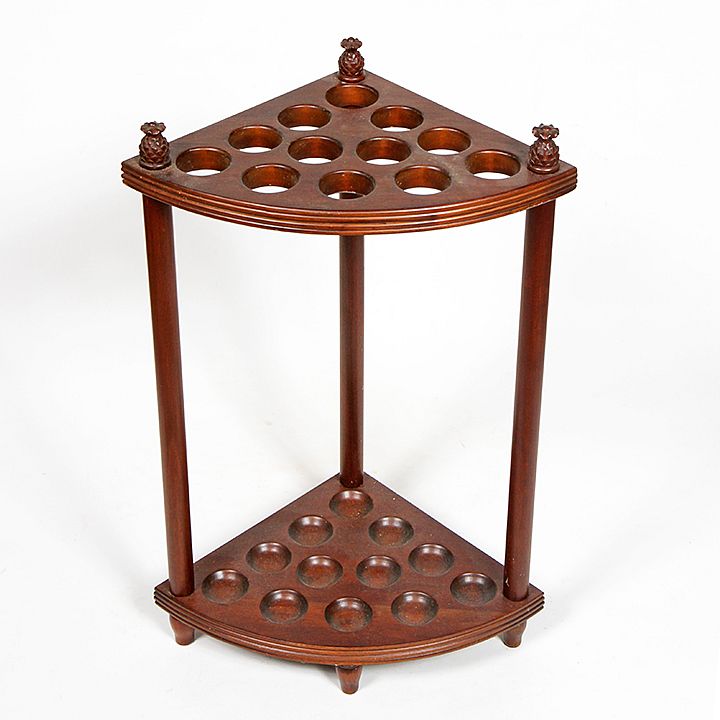 Appraisal: Pineapple Corner Cane Stand holds twelve canes fits into corner