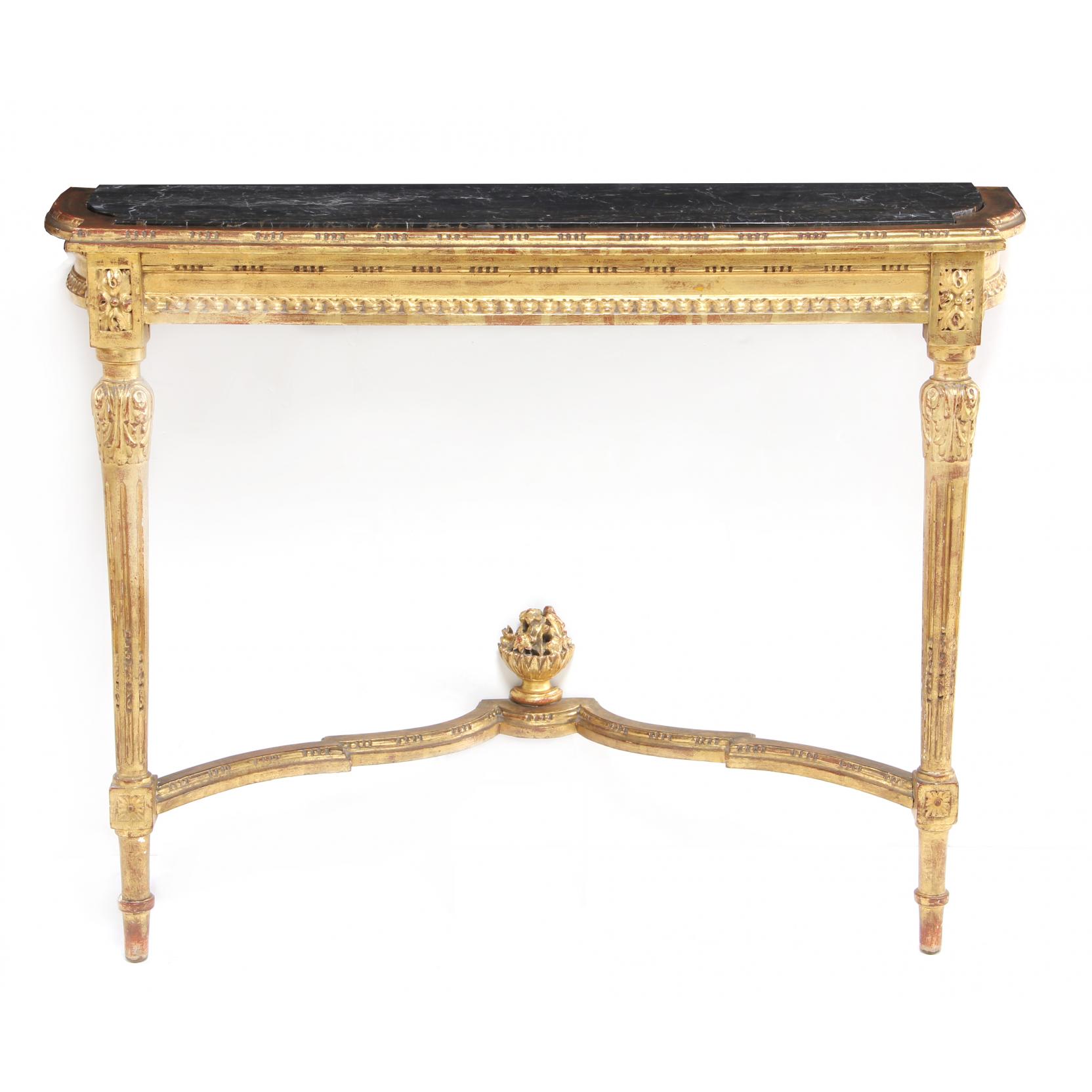 Appraisal: Louis XVI Style Marble Top Console Table mid th century