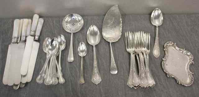 Appraisal: STERLING Lot of Silver Inlcuding Fischer FlatwareIncludes large fancy Schulz