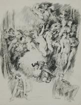 Appraisal: Norman Lindsay Australian - Wild Soiree Steel engraving on wove