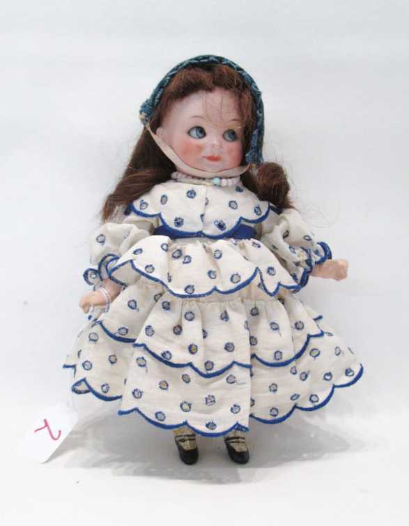 Appraisal: ARMAND MARSEILLES GOOGLY-EYE BISQUE HEAD DOLL having brown wig blue