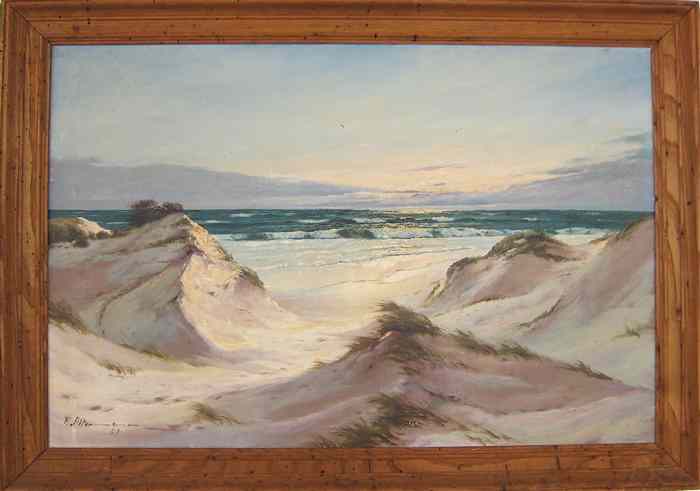 Appraisal: HORST ALTERMANN OIL ON CANVAS German - Seascape at sunset