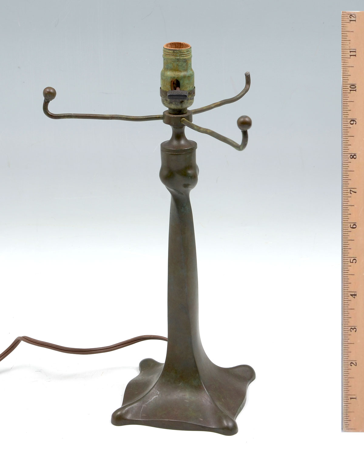 Appraisal: LOUIS C TIFFANY FURNACES INC BRONZE LAMP BASE Tiffany bronze