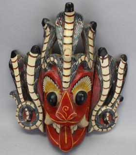 Appraisal: Carved Wooden Mask India th C Carved Wooden Mask India