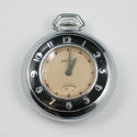 Appraisal: Sentinel Art Deco pocket watch with chrome and black enamel