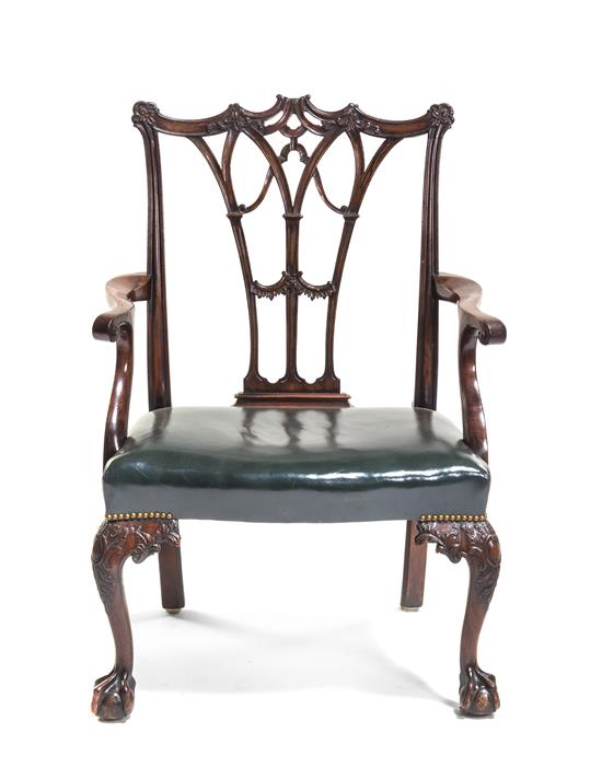 Appraisal: Sale Lot A Chippendale Mahogany Armchair late th early th