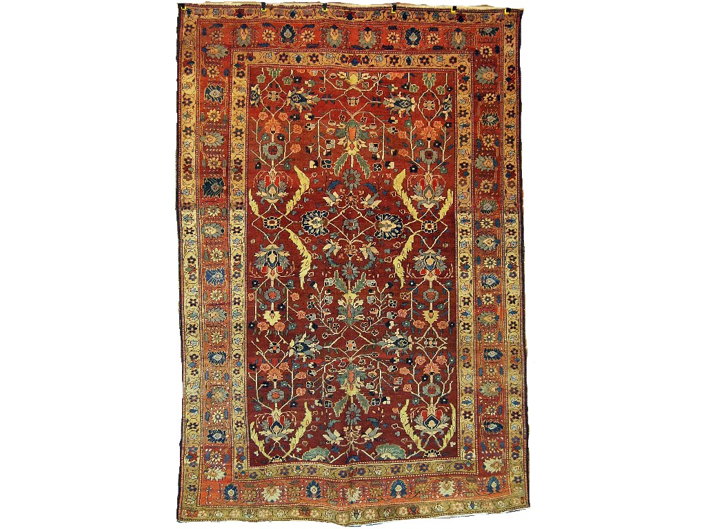 Appraisal: Antique Persian Bakshaish carpet circa