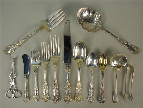 Appraisal: AMERICAN PARTIAL FLATWARE SERVICE various makers including tablespoons Tiffany Co