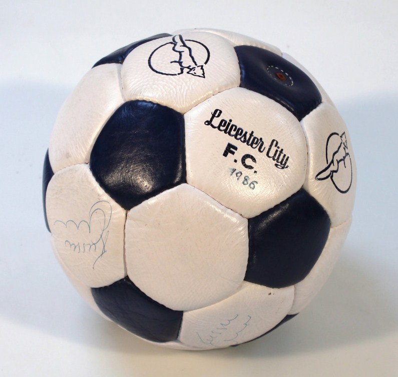 Appraisal: A Leicester City FC signed leather football circa signatures to