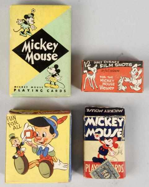 Appraisal: Disney Mickey Mouse Card Decks Movie Viewers Description Includes two