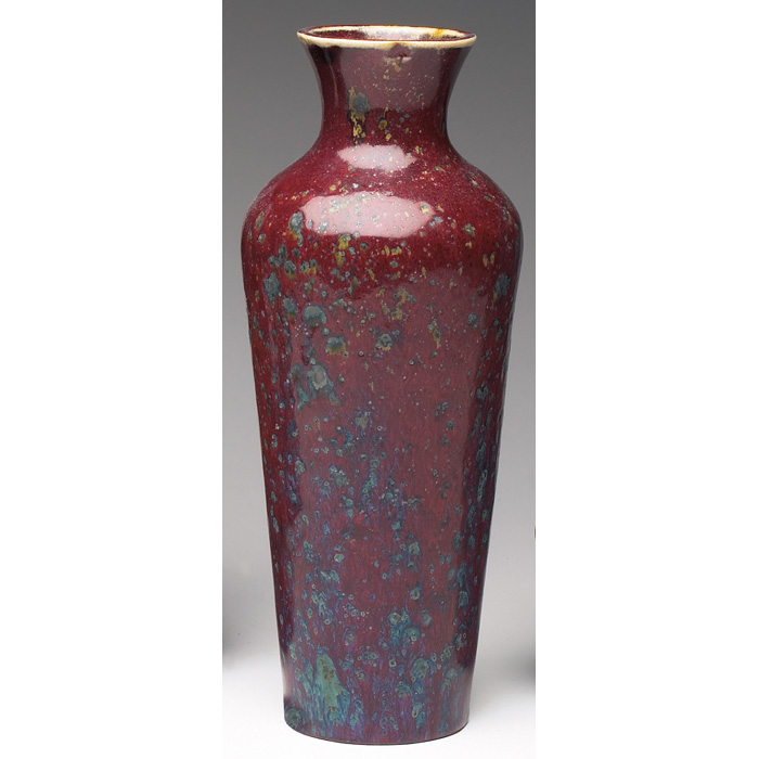 Appraisal: Exceptional Dalpayrat vase shouldered form covered with a beautiful red