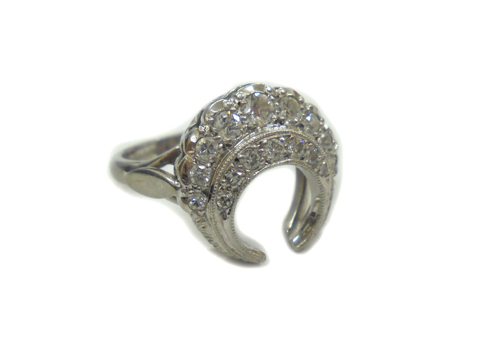 Appraisal: An ct white gold and diamond dress ring in the