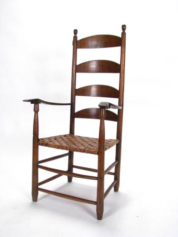 Appraisal: Circa Circa Ladder Back Arm Chair likely Massachusetts in origin