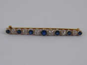 Appraisal: An Edwardian carat gold and platinum sapphire and diamond brooch