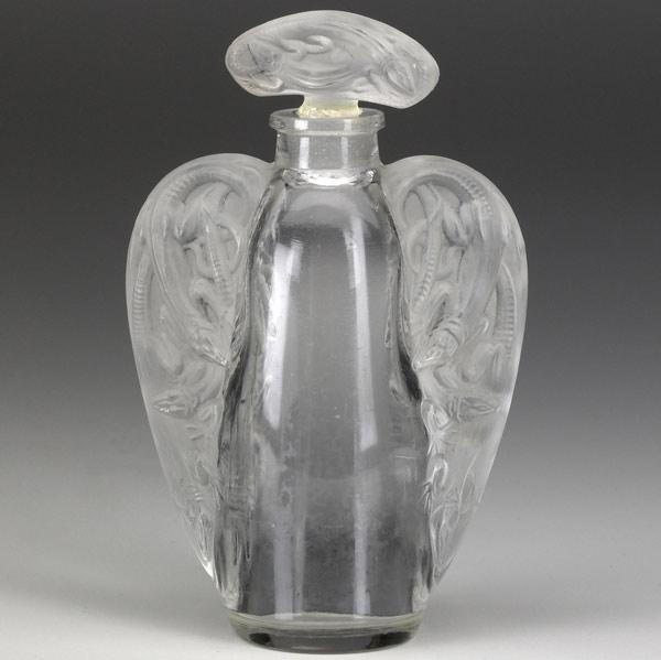 Appraisal: LALIQUE Extremely rare Oreilles Lezards perfume bottle of clear and