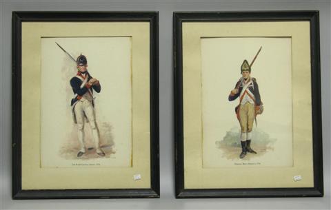 Appraisal: RAYMOND DESVARREUX-LARPENTEUR FRENCH - SET OF EIGHT REVOLUTIONARY WAR SOLDIER