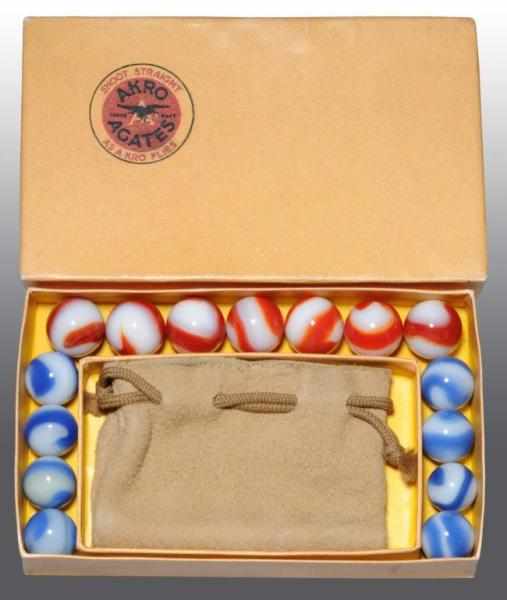 Appraisal: Box of Akro Agate Marbles Description Box set of Akro