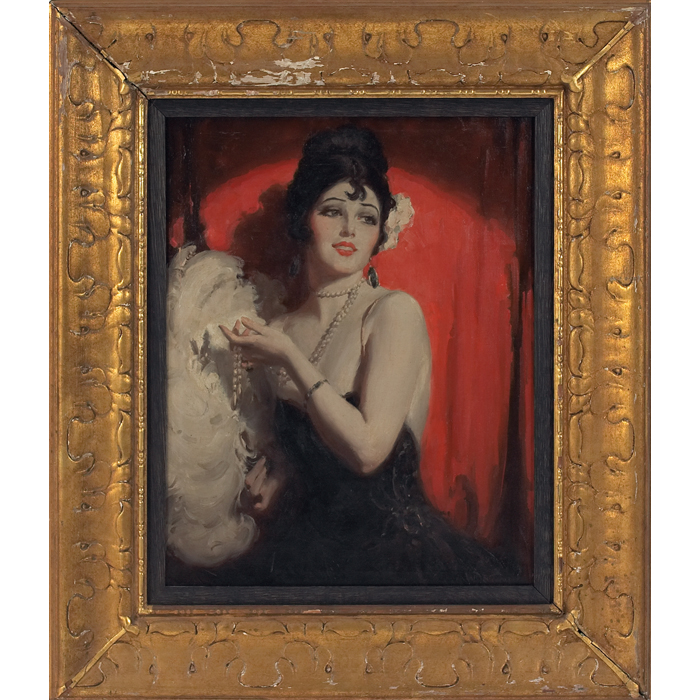 Appraisal: William Dodge Stevens American b ''Show Girl '' c oil