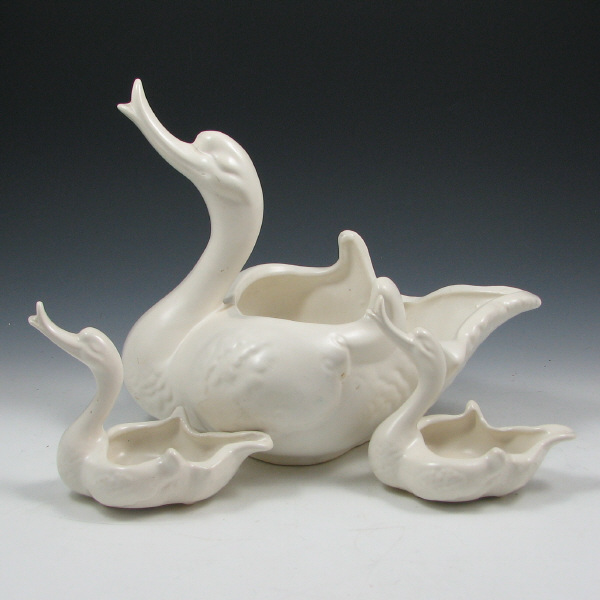 Appraisal: Hull Novelty - Swan Family Hull Novelty swan family including