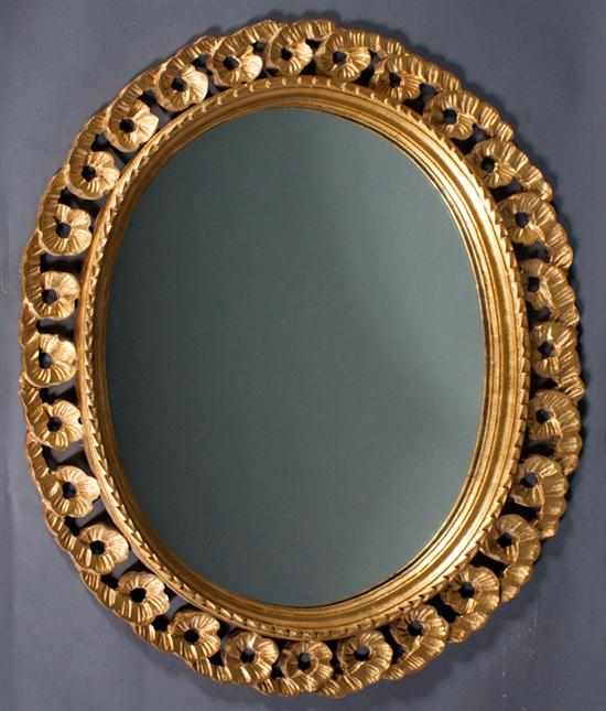 Appraisal: Victorian style giltwood ova mirror x in Estimate - break