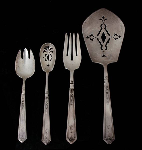 Appraisal: A sterling flatware setGorham Mfg Co Providence RIPrincess Patricia monogrammed