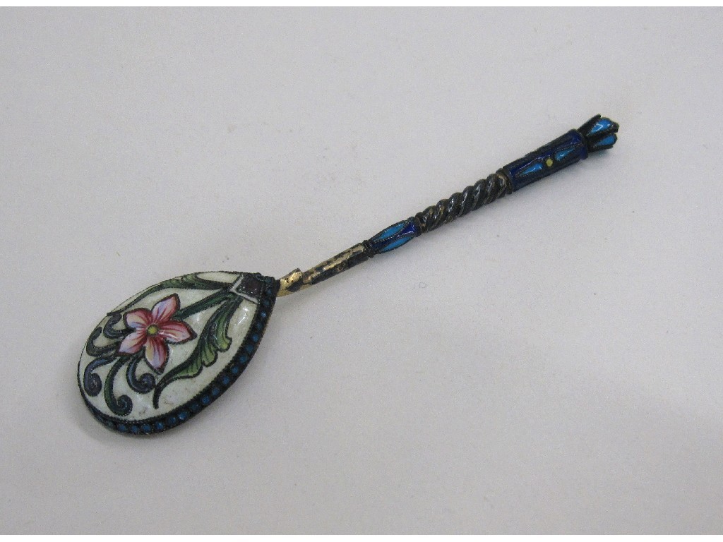 Appraisal: Gilt metal and enamel spoon