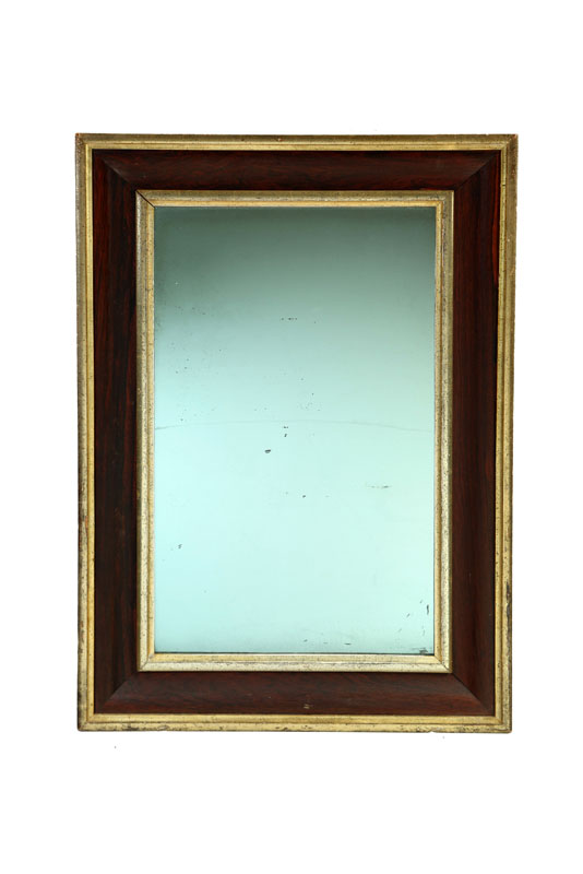 Appraisal: EMPIRE MIRROR American mid th century mahogany veneer over pine