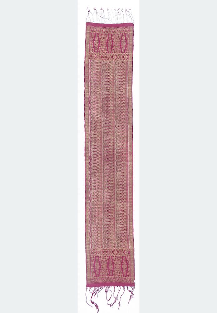 Appraisal: Antique Indonesian Ikat Breast Wrap with Songket Antique Woman's Breast