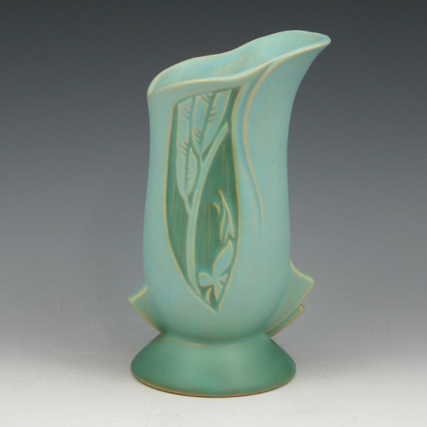 Appraisal: Roseville Silhouette vase in light blue-green Marked Roseville USA -