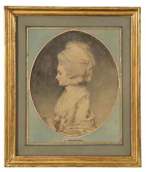 Appraisal: Attributed to John Downman - Portrait of Mrs Parry in