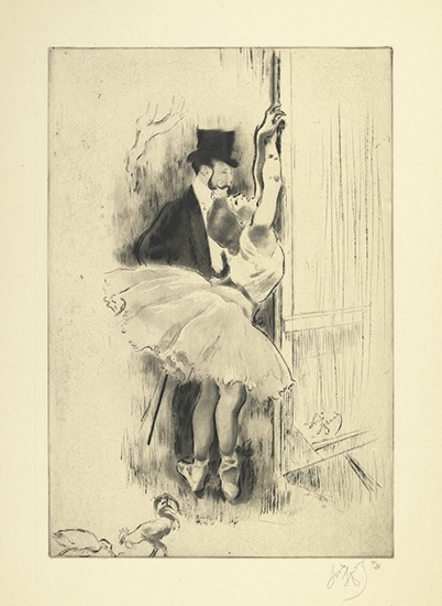 Appraisal: LOUIS LEGRAND Petite Marcheuse Etching aquatint and drypoint on imitation