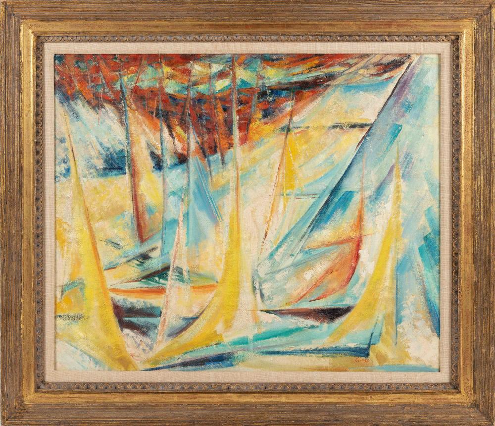 Appraisal: GEORGE HUMBERT CUNEO MARYLAND NEW JERSEY - BOATS OIL ON