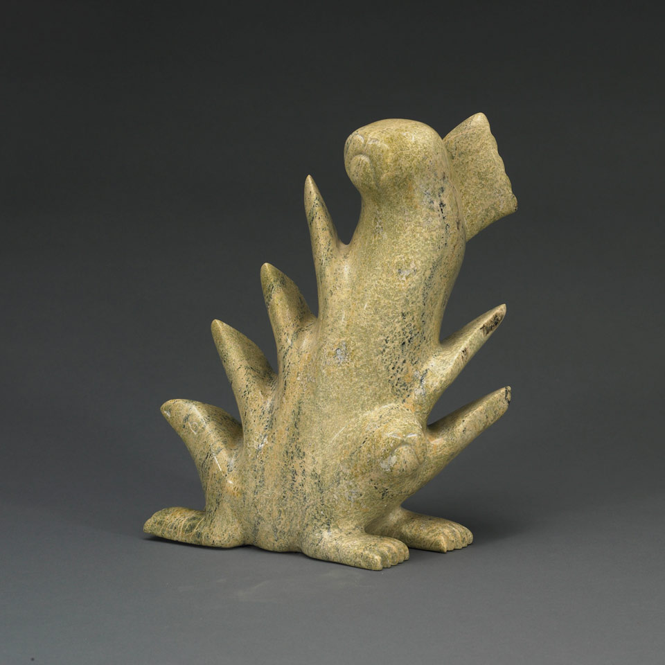 Appraisal: TUKIKI MANOMIE - E - Cape Dorset WALRUS TRANSFORMATION stone