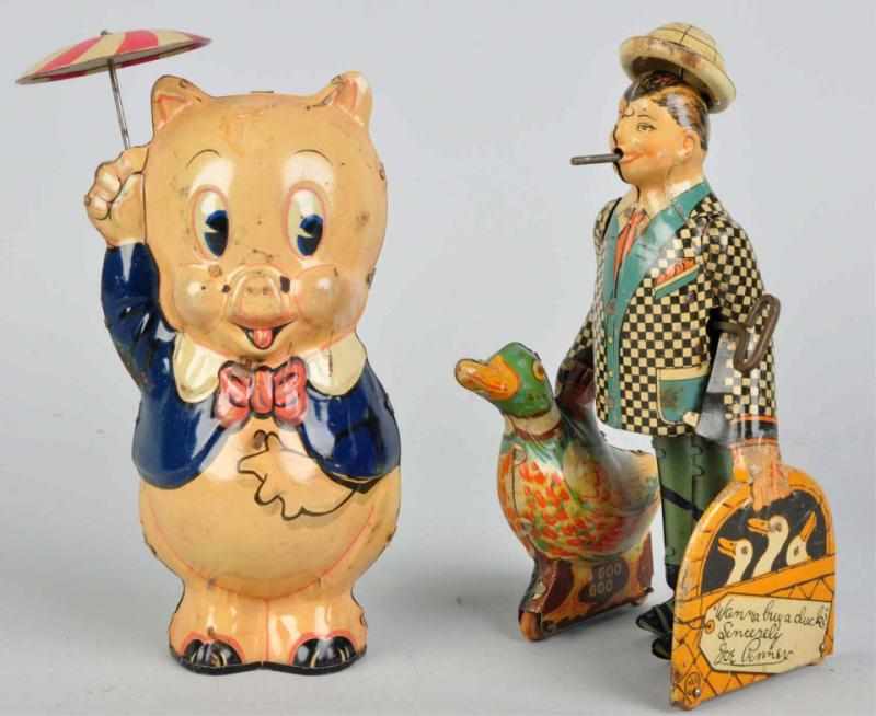 Appraisal: Lot of Tin Litho Marx Character Wind-Up Toys American Working