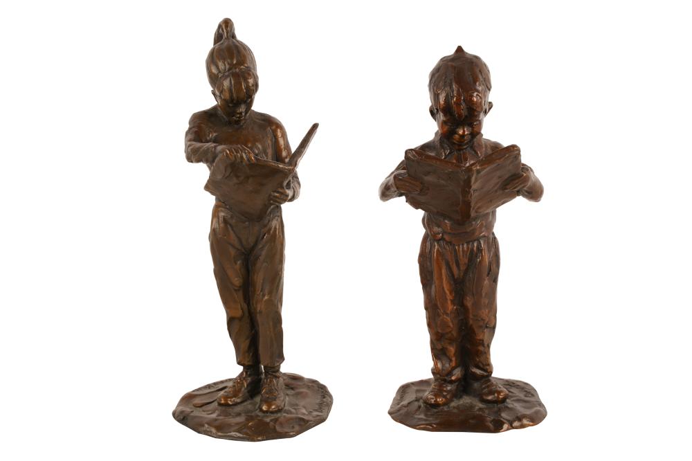 Appraisal: GARY PRICE B TWO FIGURES and bronze the figure of