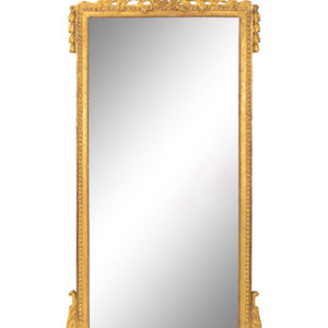 Appraisal: A Louis XVI Giltwood Mirror CIRCA Height x width inches